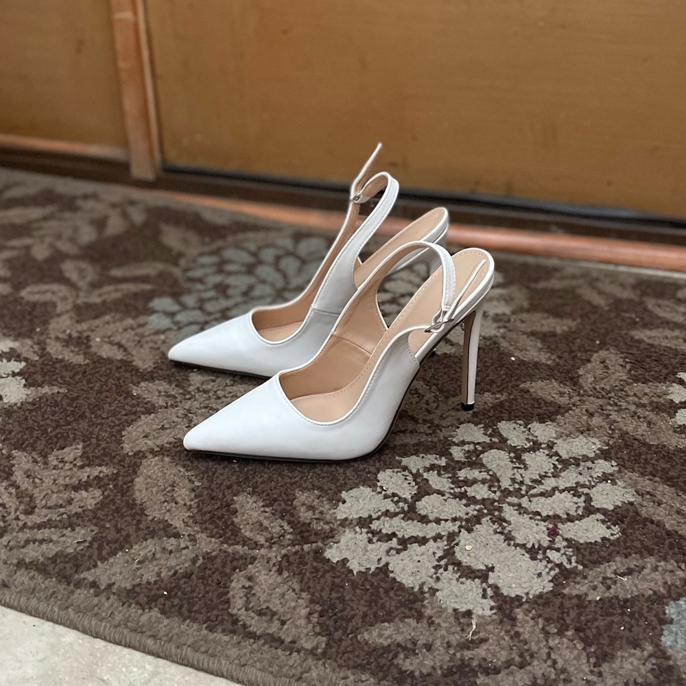 White Stiletto Heels
